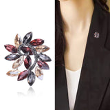 Crystal Rhinestone Glass Brooch