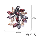 Crystal Rhinestone Glass Brooch