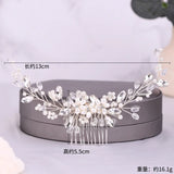 Rhinestone Flower Pearl Hair Comb Headband Tiara Hairpin