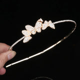 Crystal Rhinestone Headband Pearls Flower Tiara Hair Accessories