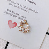 Enamel Flower Circle Earring Charms 20pcs