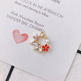 Enamel Flower Circle Earring Charms 20pcs
