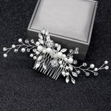 Crystal Rhinestone Pearl Hair Comb Clips Bridal Wedding Hair Accessories