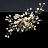 Crystal Rhinestone Pearl Hair Comb Clips Bridal Wedding Hair Accessories