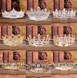 Crystal Rhinestone Round Crown Tiara Hair Jewelry Wedding Hair Accessories