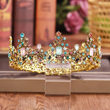 Crystal Rhinestone Round Crown Tiara Hair Jewelry Wedding Hair Accessories