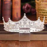 Crystal Rhinestone Round Crown Tiara Hair Jewelry Wedding Hair Accessories