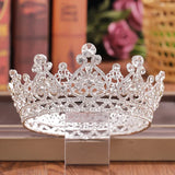 Crystal Rhinestone Round Crown Tiara Hair Jewelry Wedding Hair Accessories