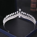 Crystal Rhinestone Wedding Crown Silver Bride Tiaras and Crown Headdress