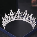 Crystal Rhinestone Wedding Crown Silver Bride Tiaras and Crown Headdress