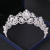 Crystal Rhinestone Wedding Crown Silver Bride Tiaras and Crown Headdress