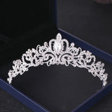 Crystal Rhinestone Wedding Crown Silver Bride Tiaras and Crown Headdress