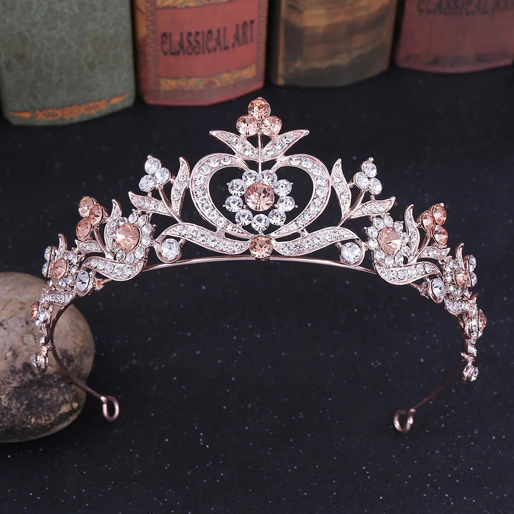 Crystal Rhinestone Wedding Hair Accessories Silver Tiaras And Crowns