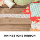 Sparkling Rhinestone Banding Glasswear Ribbon Roll