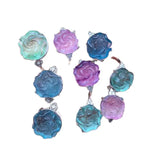 Fluorite Crystal Rings Reiki Healing Stone for Women