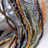 Crystal Rondelle Loose Beads 2/3/4mm Faceted Glass Round Beads