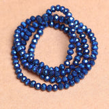 Crystal Rondelle Loose Beads 2/3/4mm Faceted Glass Round Beads