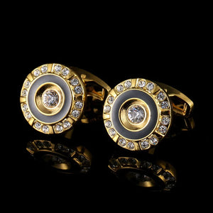 Crystal Series Business Cufflinks Men's Jewelry French Shirt Cuff Links