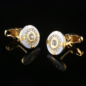 Crystal Series Business Cufflinks Men's Jewelry French Shirt Cuff Links