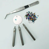 Crystal Setter Bundle Stamping Punches 12 Colors Crystals Crafts