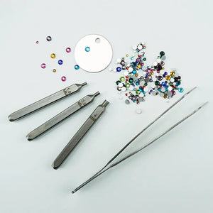 Crystal Setter Bundle Stamping Punches 12 Colors Crystals Crafts