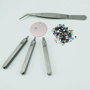 Crystal Setter Bundle Stamping Punches 12 Colors Crystals Crafts