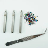Crystal Setter Bundle Stamping Punches 12 Colors Crystals Crafts