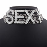 Crystal Rhinestone Choker Necklace for Women