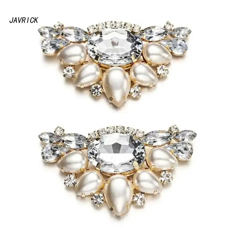 Crystal Shoe Clips Wedding Bridal Shoes Flowers Rhinestones Shoe Buckles