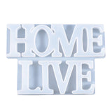 Crystal Silicone Mold Live Home English Words Resin Casting DIY Craft