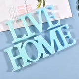 Crystal Silicone Mold Live Home English Words Resin Casting DIY Craft