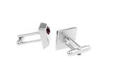Crystal Silver Copper Purple Rhinestone Cuff Links