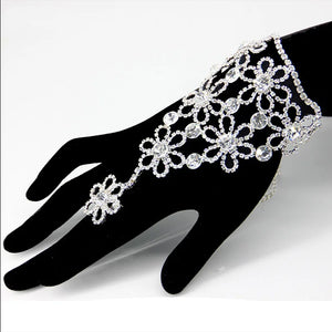 Crystal Slave Bracelet Hand Harness Finger Bangles