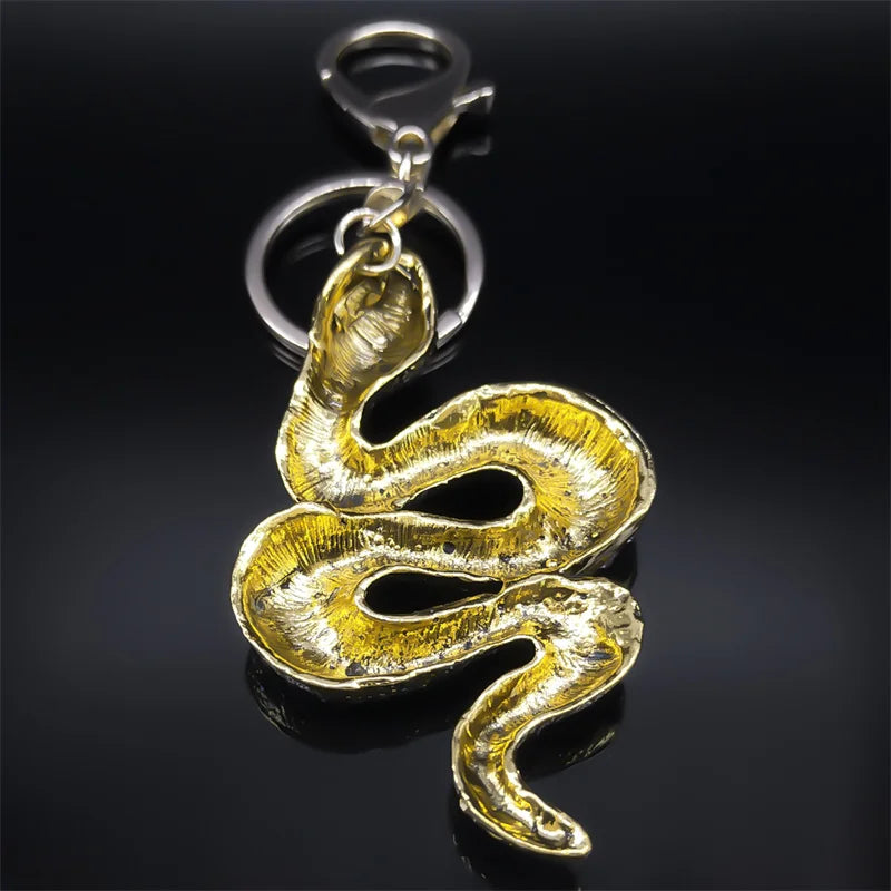 Snake Gradient Crystal Key Chain Rhinestone Bag Accessories