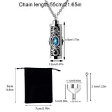 Crystal Stainless Steel Cremation Urn Ashes Pendant Necklace with Birthstone
