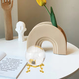 Clear Crystal Stand Sphere Decorative Display Base Holder Feng Shui Meditation