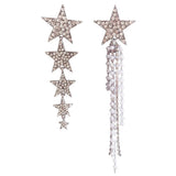 Crystal Star Drop Earrings Pearl Tassel Style Gift Statement Party Jewelry