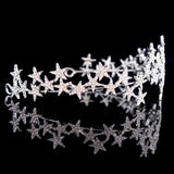 Crystal Star Tiara Crown Wedding Bridal Rhinestones Crown Headband