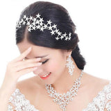 Crystal Star Tiara Crown Wedding Bridal Rhinestones Crown Headband