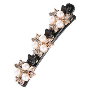 Crystal Stone Braided Hair Clips Hair Accessories For Girls