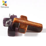 50pcs 18mm Cross Shape Crystal Stone Pendants Women Gift Necklace Charm