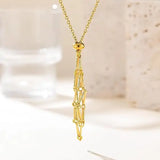 Crystal Stones Necklace Holder Chain Wire Cage Gem Stone Keeper Pendant Holder