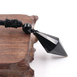 Natural Reiki Healing Crystal Point Stone Pendant Necklace