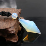 Natural Reiki Healing Crystal Point Stone Pendant Necklace