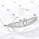 Crystal Tiara Wedding Hair Crown Queen Pageants Headband Bridal Rhinestone Bride
