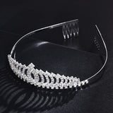 Crystal Tiara Wedding Hair Crown Queen Pageants Headband Bridal Rhinestone Bride
