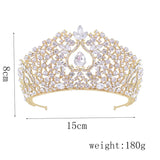Crystal Rhinestone Pageant Crowns Baroque Headbands for Women