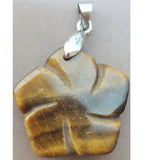 Tiger Eye Flourite Pendant Bead PWB1096