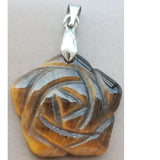 Tiger Eye Flourite Pendant Bead PWB1096