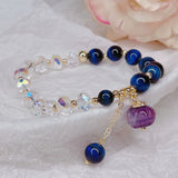 Crystal Tiger's Eye Stone Bracelet Women's Jewelry
